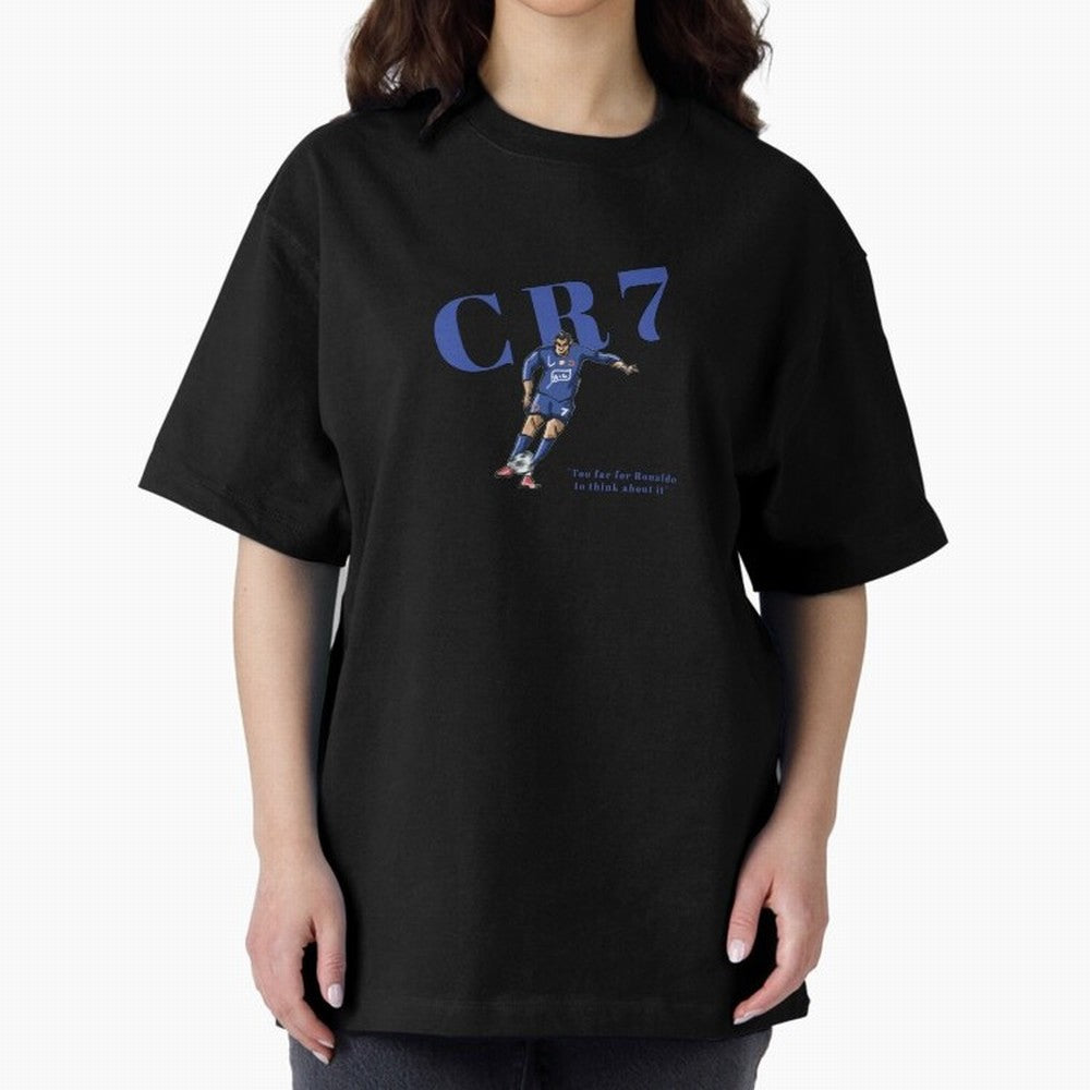 CR7. Oversized T-Shirt Represent Football Lovers during FIFA World Cup 2026 Made for CR7 and Messi, Brazil, Portugal and Argentina Energy, Football History, Final Match Energy, Crowd Noise and Once in a Lifetime Moments; Made for Die Hard