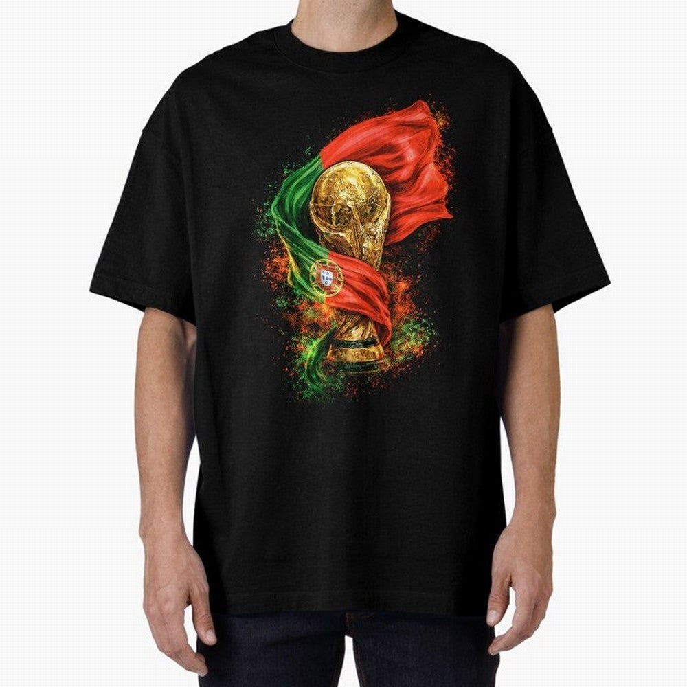 Portugal Football National Pride Oversized T-Shirt Discover FIFA World Cup 2026 USA Canada Mexico Spirit, Featuring England, France and Netherlands, Haaland and Mbappe, Classic Soccer Heritage, Championship Pressure, Fan Loyalty and International
