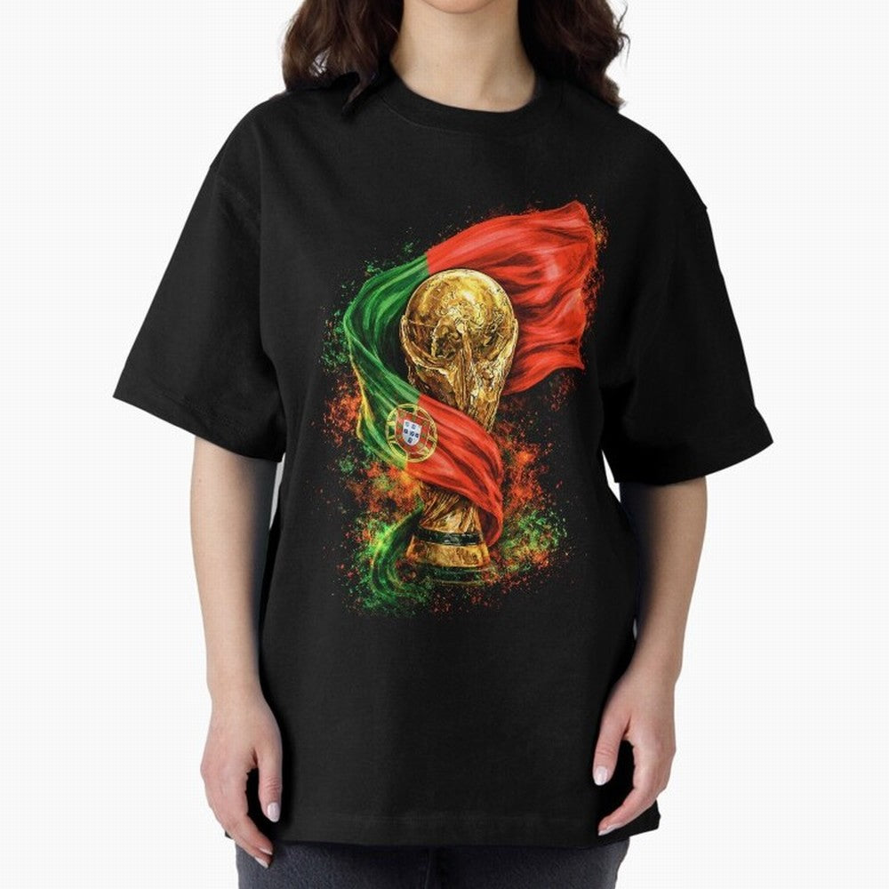 Portugal Football National Pride Oversized T-Shirt Discover FIFA World Cup 2026 USA Canada Mexico Spirit, Featuring England, France and Netherlands, Haaland and Mbappe, Classic Soccer Heritage, Championship Pressure, Fan Loyalty and International