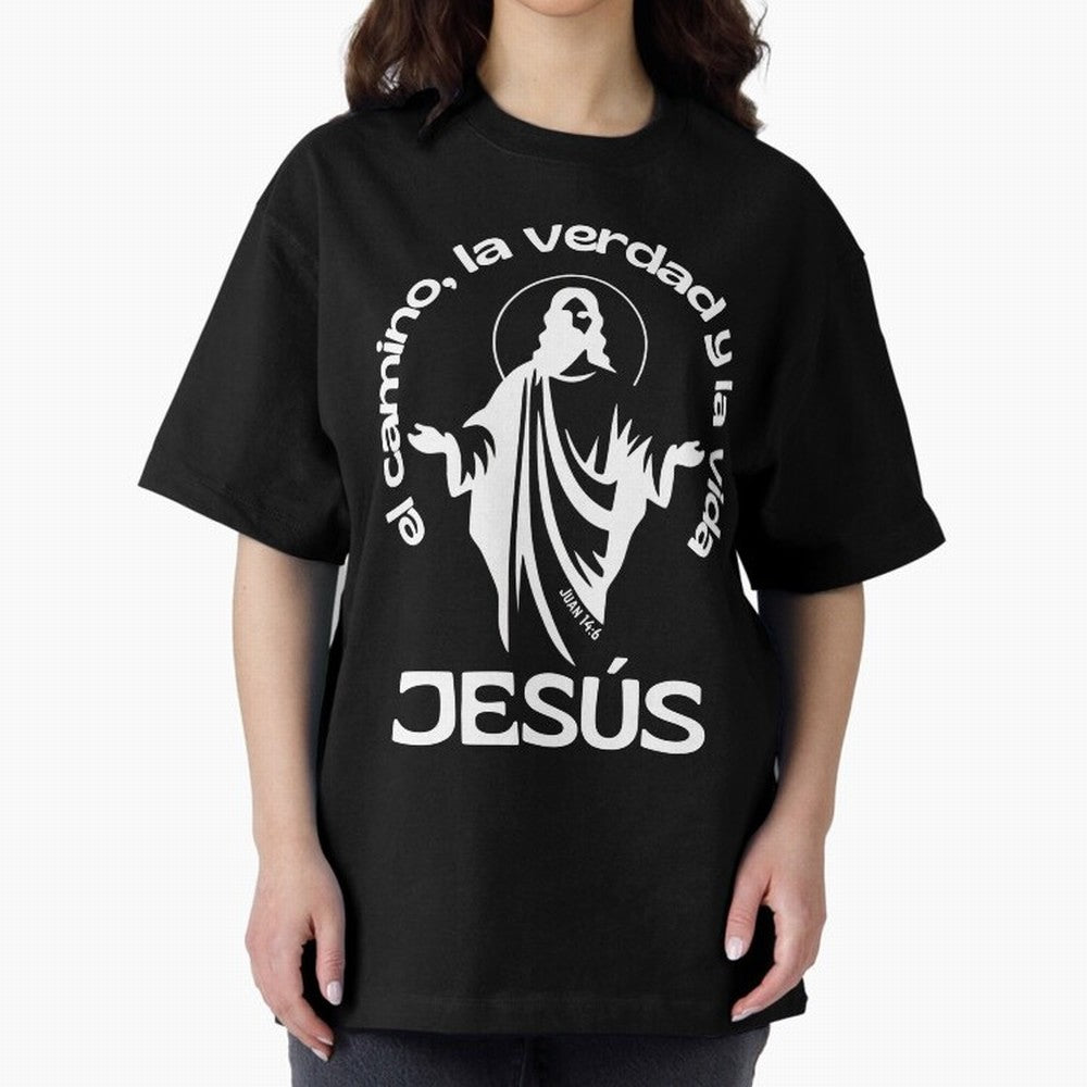 JES¨²S - el camino, la verdad y la vida Oversized T-Shirt Enjoy the Biggest Football Party of the FIFA World Cup 2026 Journey through Neymar Highlights, Argentina Pride, Match Day Excitement, Supporter Culture, Golden Goals and Global Football