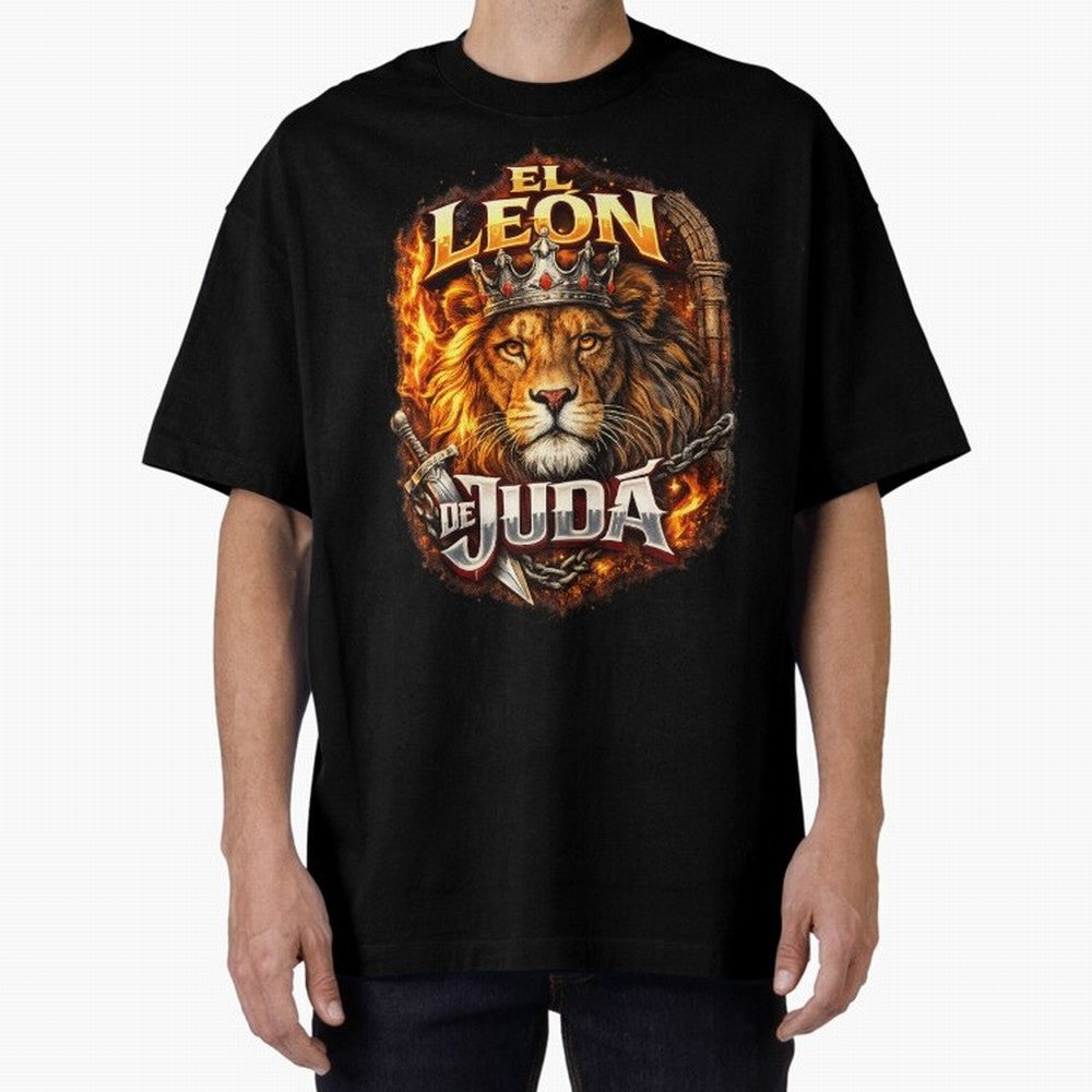 The Lion of Judah Oversized T-Shirt Show Support during Match Day Hype around FIFA World Cup 2026 USA Canada Mexico, Haaland, Argentina and Brazil, Worldwide Fan Energy, Dramatic Goals, Stadium Lights and Championship Celebrations; Great for