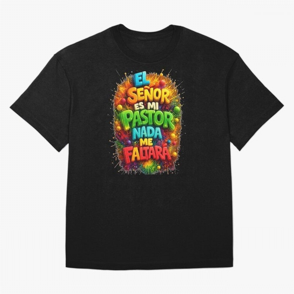 Modern 3D Psalm 23 Spanish Christian Art - El Se?or es mi Pastor Oversized T-Shirt Wear the Spirit of the FIFA World Cup 2026 USA Canada Mexico Journey through Cristiano Ronaldo, Haaland and CR7 Highlights, Portugal Pride, Match Day Excitement,
