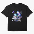 God is My Strength - Blue Butterfly Watercolor Art Oversized T-Shirt Live the Energy of Global Football Passion for FIFA World Cup 2026 Group Stage, Built around Haaland, Brazil, Sports Nostalgia, International Competition, Famous Players and