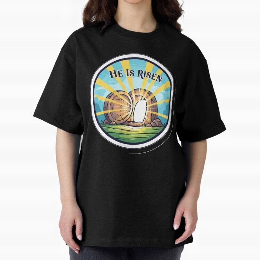 He Is Risen Indeed Easter Faith Sticker Oversized T-Shirt Mark the FIFA World Cup 2026 Group Stage Journey through Cristiano Ronaldo, Haaland and CR7 Highlights, Brazil, Portugal and Argentina Pride, Vintage Soccer Flavor, Modern Football Stars,
