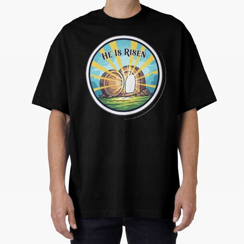 He Is Risen Indeed Easter Faith Sticker Oversized T-Shirt Mark the FIFA World Cup 2026 Group Stage Journey through Cristiano Ronaldo, Haaland and CR7 Highlights, Brazil, Portugal and Argentina Pride, Vintage Soccer Flavor, Modern Football Stars,
