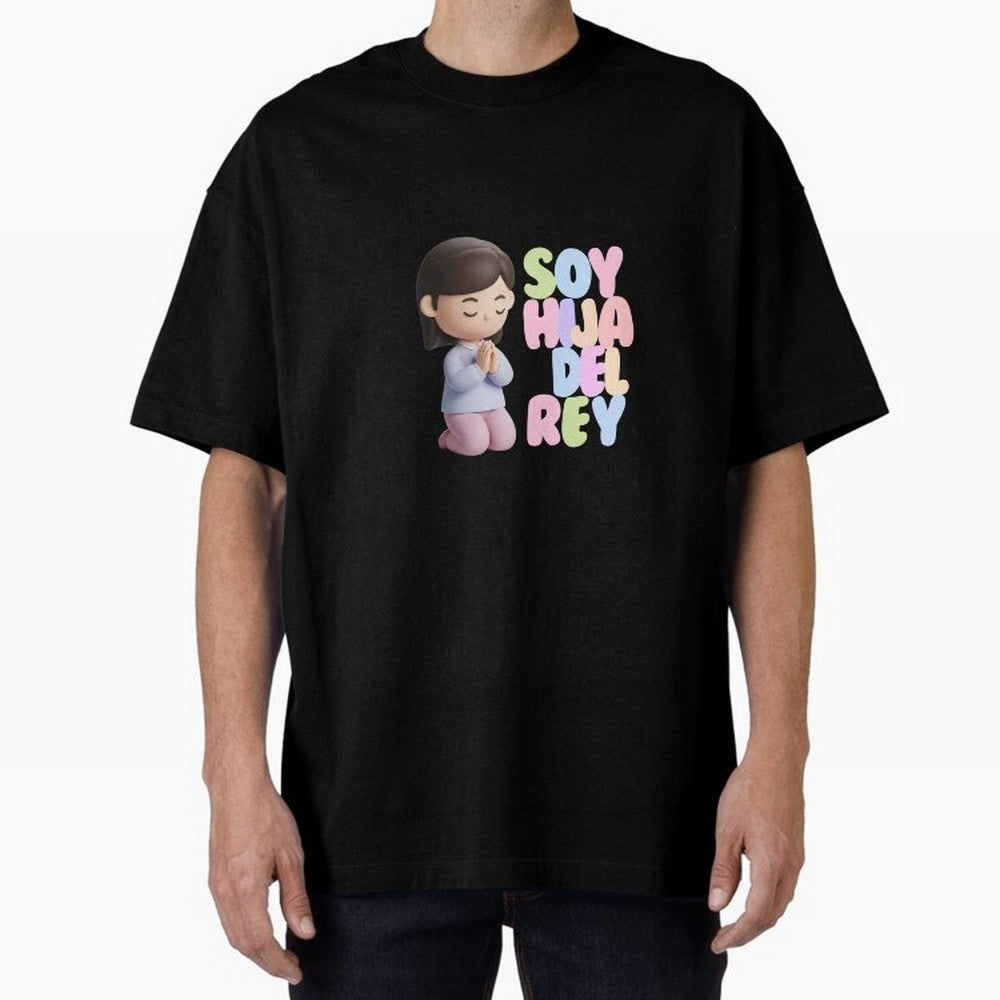 Soy Hija del Rey | Dise?o Cristiano Dulce en Colores Pastel Oversized T-Shirt Capture Match Day Hype around FIFA World Cup 2026, Messi, CR7 and Mbappe, England, France and Netherlands, Tournament Hype, Historic Matchups, Family Viewing Parties and