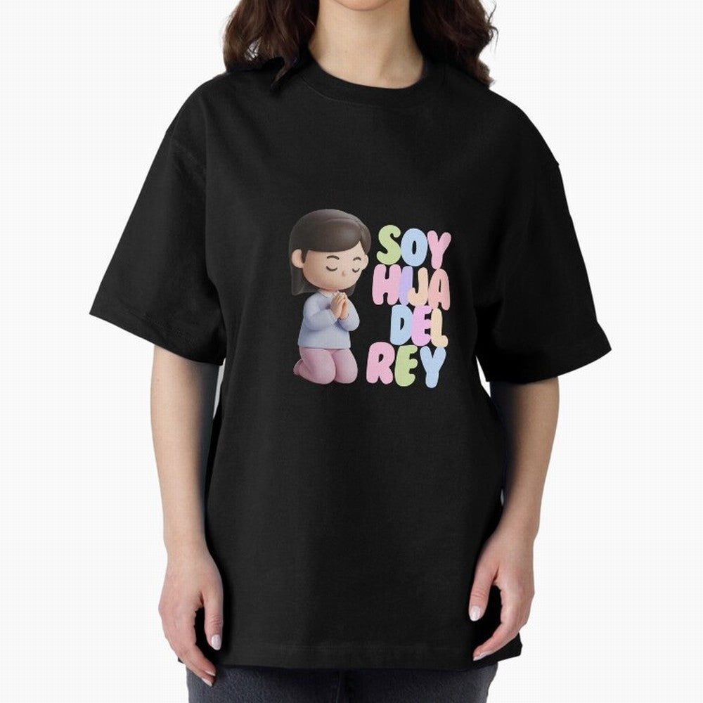 Soy Hija del Rey | Dise?o Cristiano Dulce en Colores Pastel Oversized T-Shirt Capture Match Day Hype around FIFA World Cup 2026, Messi, CR7 and Mbappe, England, France and Netherlands, Tournament Hype, Historic Matchups, Family Viewing Parties and