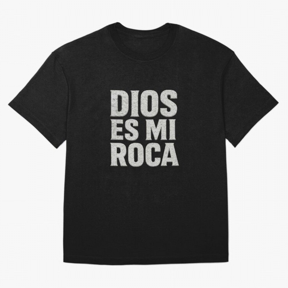 DIOS ES MI ROCA - White Stone Typography - Christian Oversized T-Shirt Make Game Day About Match Day Hype around FIFA World Cup 2026 Group Stage, Haaland, England, Classic Soccer Heritage, Championship Pressure, Fan Loyalty and International Pride;