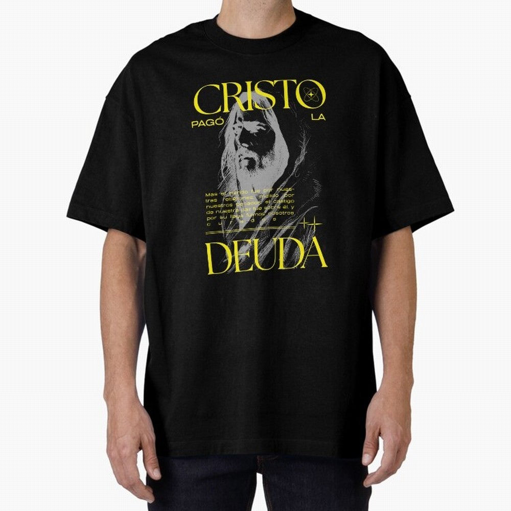 Cristo Pag¨® la Deuda - Isa¨ªas 53:5 Streetwear Style Oversized T-Shirt Support Your Favorite Stars during FIFA World Cup 2026 USA Canada Mexico for Fans of Neymar and Portugal, Spain and Germany, Bringing Soccer Culture, Superstar Moments,
