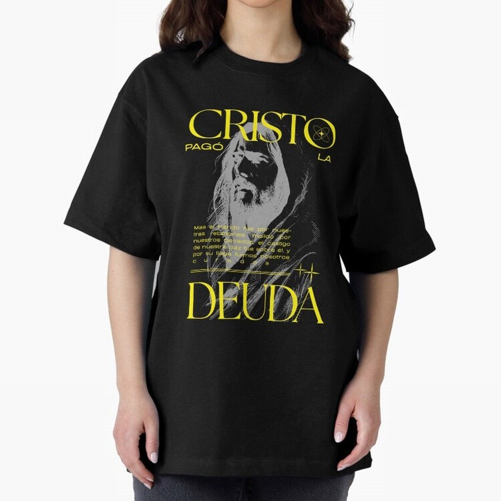 Cristo Pag¨® la Deuda - Isa¨ªas 53:5 Streetwear Style Oversized T-Shirt Support Your Favorite Stars during FIFA World Cup 2026 USA Canada Mexico for Fans of Neymar and Portugal, Spain and Germany, Bringing Soccer Culture, Superstar Moments,