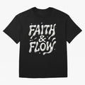 FAITH & FLOW - Liquid Chrome Typography - Urban Christian Oversized T-Shirt Feel the Roar of FIFA World Cup 2026 Spirit, Celebrating Spain and Netherlands, Mbappe, Football Passion, Legendary Performances, Festival Vibes and Supporter Community;