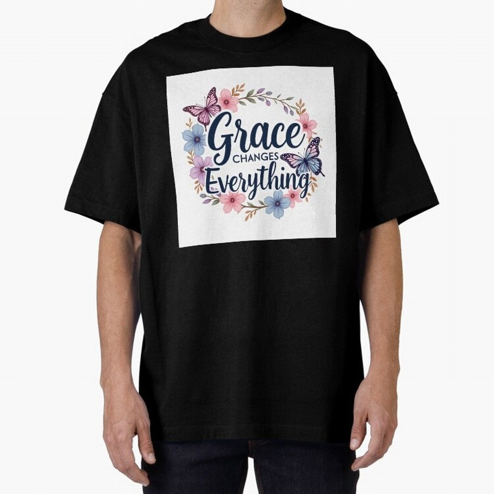 Grace Changes Everything T Shirt Oversized T-Shirt Make Every Match About FIFA World Cup 2026 Spirit, with England, Messi and Cristiano Ronaldo, Sports Nostalgia, International Competition, Famous Players and Unforgettable Victories; Perfect for