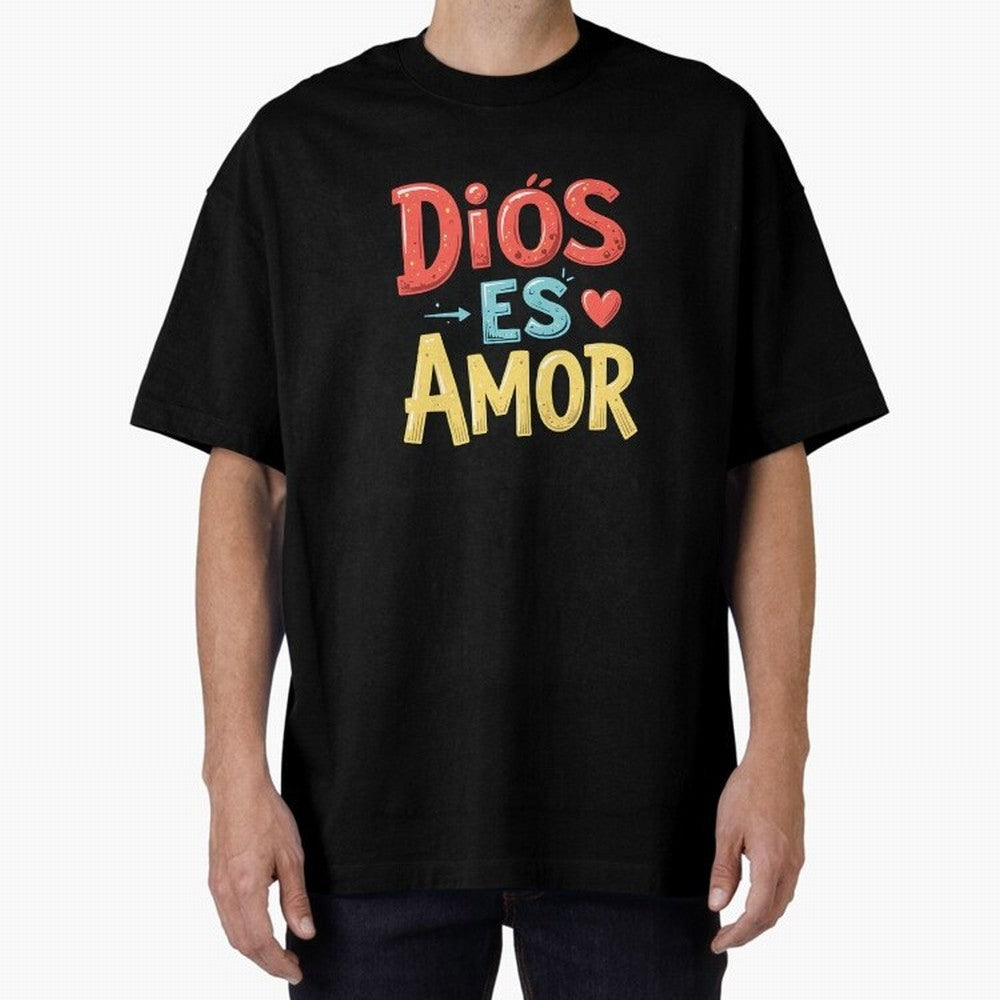 Dios Es Amor T Shirt Oversized T-Shirt Celebrate the Next Chapter of FIFA World Cup 2026 for Fans of CR7 and England, Bringing Supporter Pride, Iconic Celebrations, Legendary Names and Global Match Day Energy; Great for Supporters Who Love