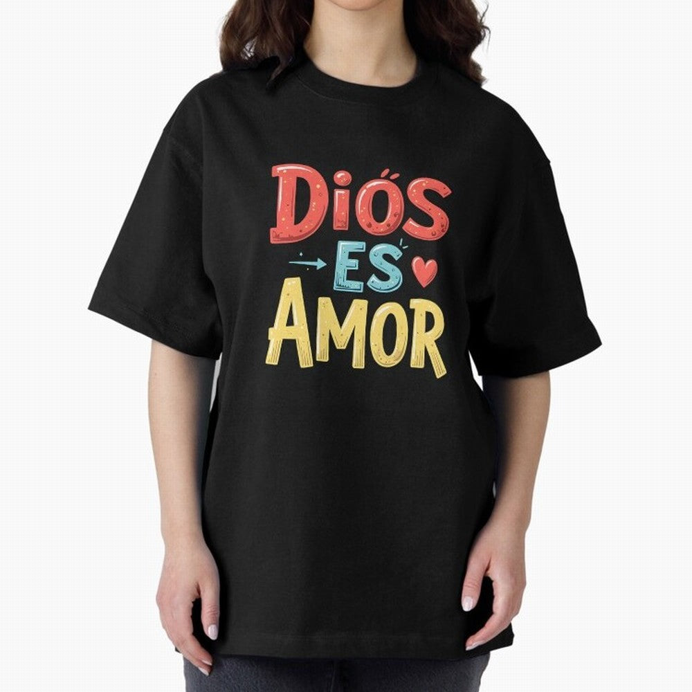 Dios Es Amor T Shirt Oversized T-Shirt Celebrate the Next Chapter of FIFA World Cup 2026 for Fans of CR7 and England, Bringing Supporter Pride, Iconic Celebrations, Legendary Names and Global Match Day Energy; Great for Supporters Who Love