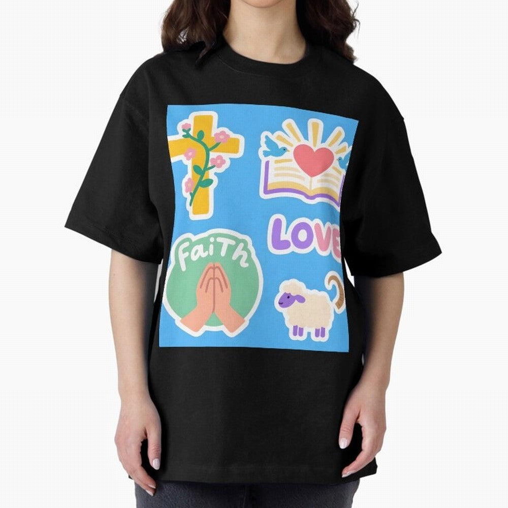 Love Faith T shirt Oversized T-Shirt Relive Legendary Nights from FIFA World Cup 2026 Group Stage Spirit, Driven by France, Neymar, Haaland and Cristiano Ronaldo, Football Festival Excitement, Trophy Ambitions, Country Rivalries and Star Player