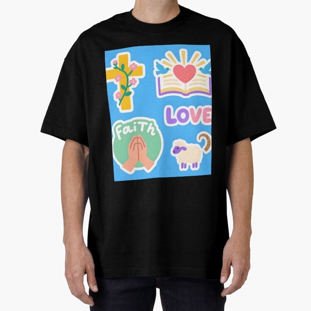 Love Faith T shirt Oversized T-Shirt Relive Legendary Nights from FIFA World Cup 2026 Group Stage Spirit, Driven by France, Neymar, Haaland and Cristiano Ronaldo, Football Festival Excitement, Trophy Ambitions, Country Rivalries and Star Player