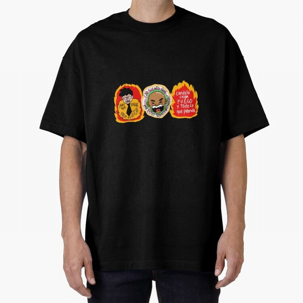 Hay Que Vivir Prendo Yo Siento Que Me Estoy Transformando Candela Chipa Fuego Y Todo Lo Que Prenda Oversized T-Shirt Feel the Trophy Chase of Global Football Passion for FIFA World Cup 2026, Inspired by CR7 and Messi, France, Stadium Chants,