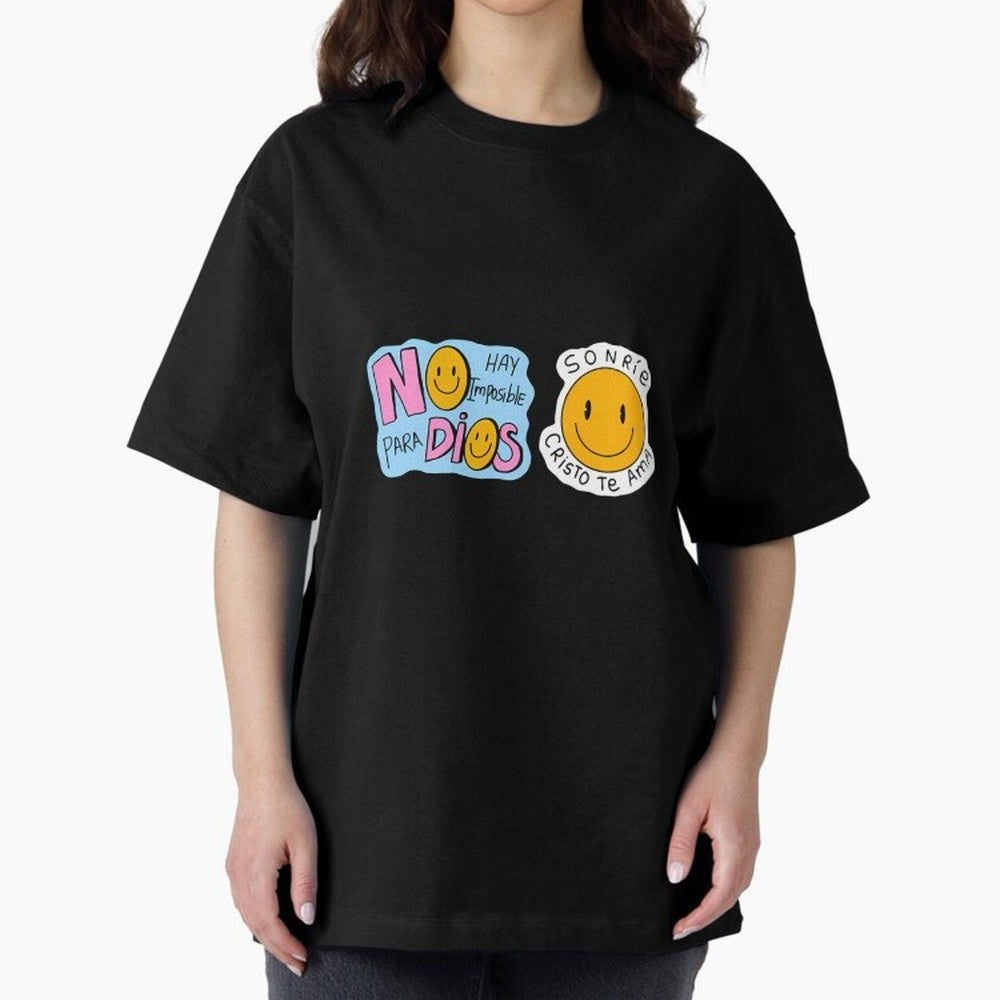 No Hay Imposibles Para Dios Sonrie Cristo Te Ama Oversized T-Shirt Fuel Your Fan Pride for FIFA World Cup 2026 Group Stage Built around Messi, Netherlands Energy, Football Passion, Legendary Performances, Festival Vibes and Supporter Community;