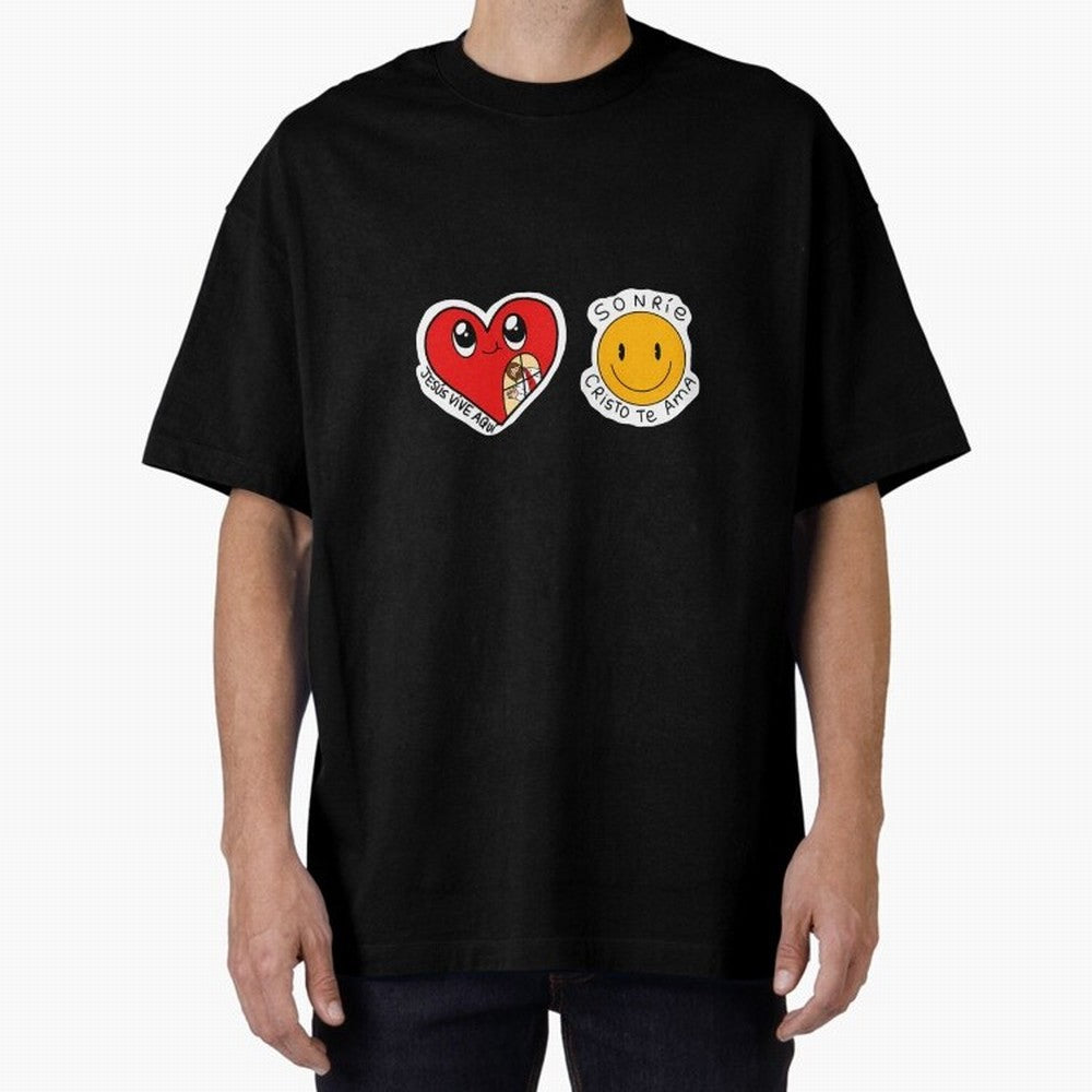 Jesus Vive Aqu Oversized T-Shirt Honor Champions and Dreams in Match Day Hype around FIFA World Cup 2026 USA Canada Mexico, Messi, Spain, Football Festival Excitement, Trophy Ambitions, Country Rivalries and Star Player Buzz; Built for Supporters