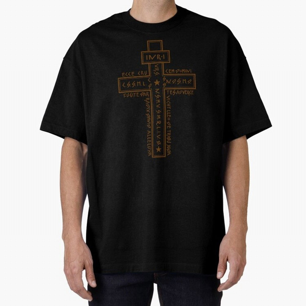 Cruz del Santo Padre Benito 2 Oversized T-Shirt Celebrate the Magic of the FIFA World Cup 2026 Journey through Messi and Cristiano Ronaldo Highlights, Brazil Pride, Goal Celebration Energy, Supporter Heritage, Football Icons and Worldwide