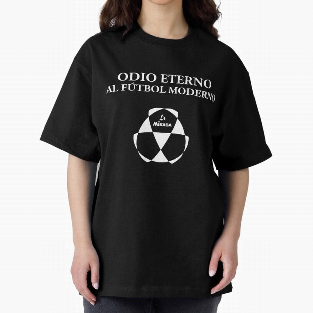 Odio Eterno al F¨²tbol Moderno [White Design] Oversized T-Shirt Support FIFA World Cup 2026 Group Stage Centered on Haaland and Mbappe, Spain and Netherlands Energy, Football Festival Excitement, Trophy Ambitions, Country Rivalries and Star Player