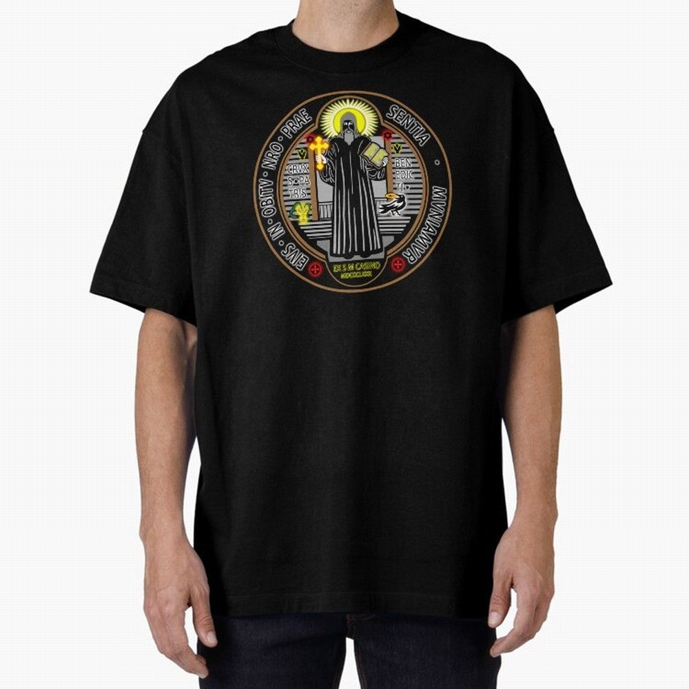 Medalla de San Benito Color Frontal Oversized T-Shirt Make Memories around FIFA World Cup 2026 Group Stage Inspired by Neymar, Haaland and Cristiano Ronaldo, England, France and Netherlands Energy, Supporter Pride, Iconic Celebrations, Legendary