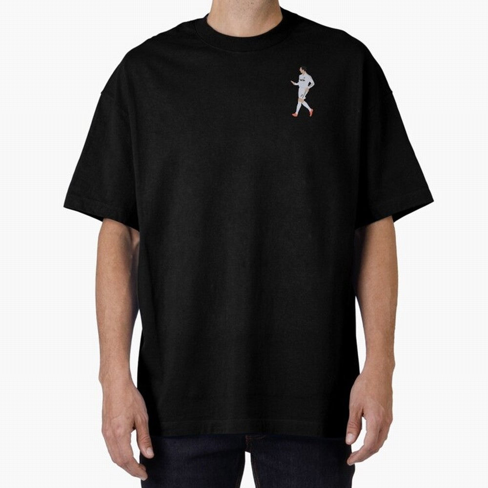 Cristiano Calma Celebration Art Oversized T-Shirt Stand with FIFA World Cup 2026 Spirit, Driven by Germany, Messi, Retro Football Energy, Iconic Rivalries, Trophy Chase Drama and Stadium Atmosphere; Ideal for Fans Who Follow Messi, Cristiano