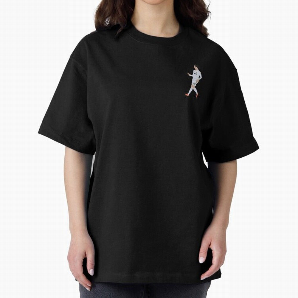 Cristiano Calma Celebration Art Oversized T-Shirt Stand with FIFA World Cup 2026 Spirit, Driven by Germany, Messi, Retro Football Energy, Iconic Rivalries, Trophy Chase Drama and Stadium Atmosphere; Ideal for Fans Who Follow Messi, Cristiano
