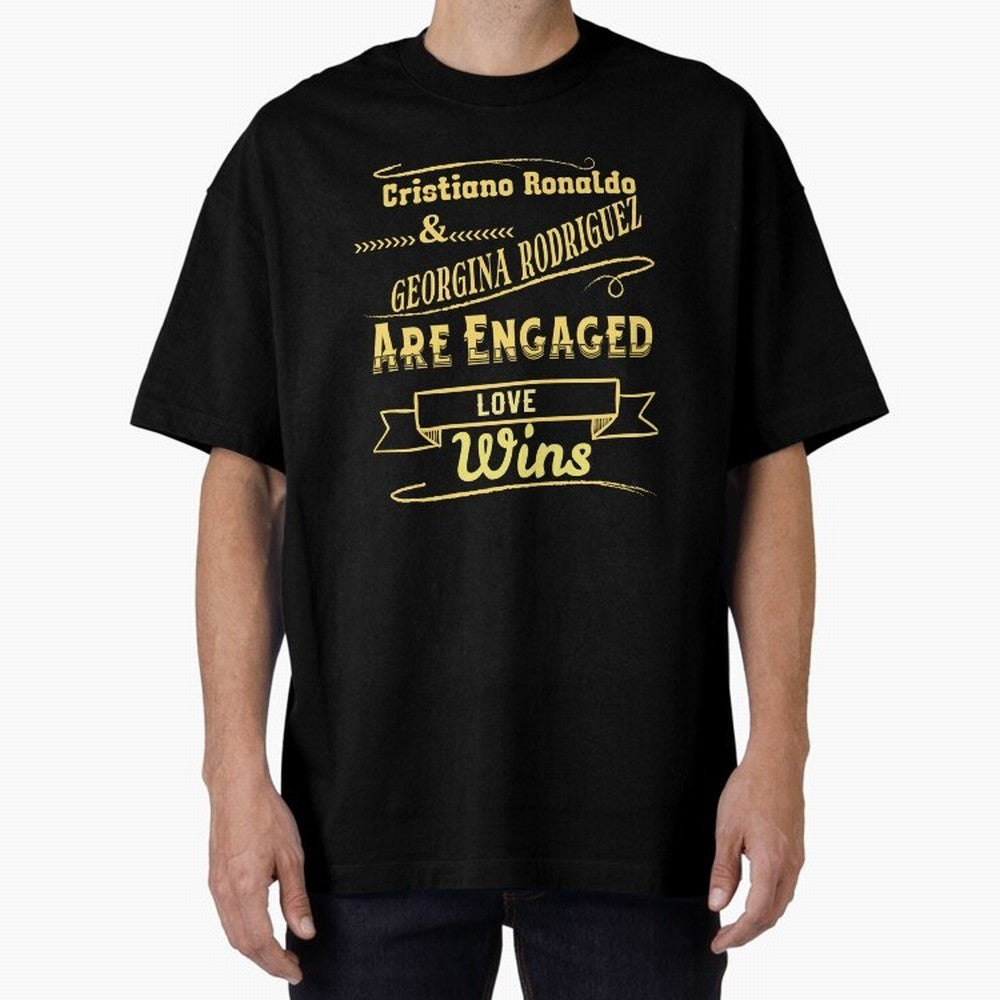 Cristiano & Georgina Engagement ¨C True Love Story Oversized T-Shirt Celebrate Football Dreams Across FIFA World Cup 2026 Group Stage Spirit, Capturing England, Messi and Cristiano Ronaldo, Goal Celebration Energy, Supporter Heritage, Football