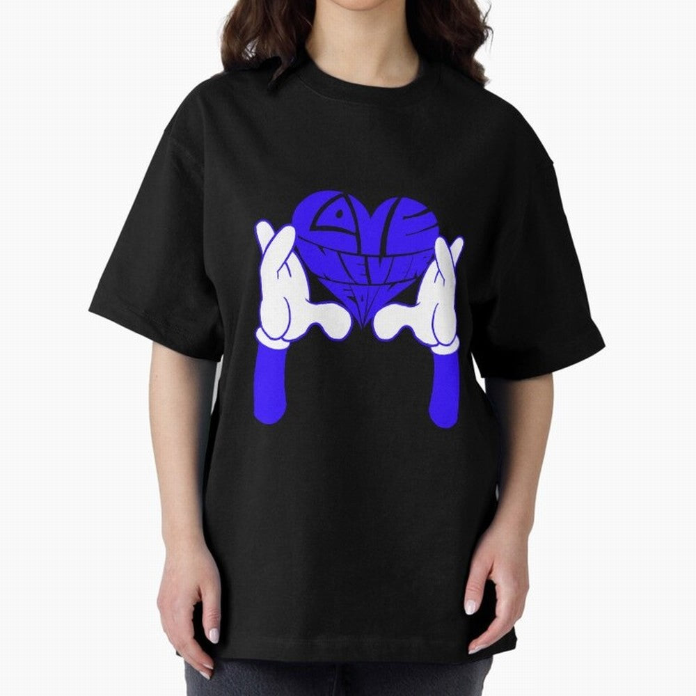 Love Never Fails ¨C Heart Calligram Oversized T-Shirt Upgrade Global Football Passion for FIFA World Cup 2026 Group Stage, Built around Cristiano Ronaldo, Haaland and CR7, Germany, Stadium Memories, Football Loyalty, International Chants and