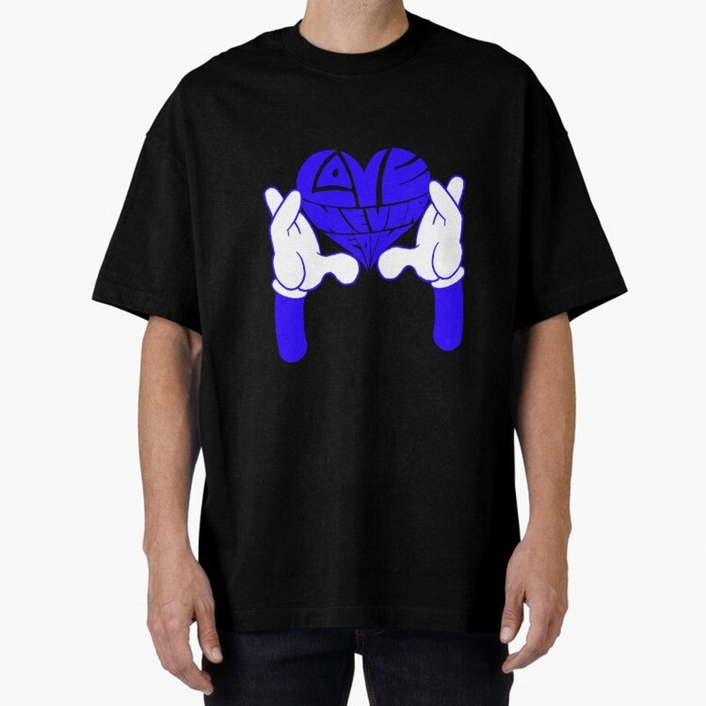 Love Never Fails ¨C Heart Calligram Oversized T-Shirt Upgrade Global Football Passion for FIFA World Cup 2026 Group Stage, Built around Cristiano Ronaldo, Haaland and CR7, Germany, Stadium Memories, Football Loyalty, International Chants and