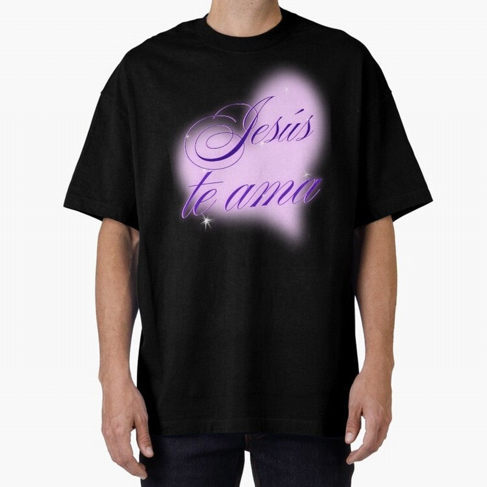 Spanish, Jesus Loves You, Jes¨²s te ama, John 3:16 Oversized T-Shirt Support Your Favorite Stars during FIFA World Cup 2026 USA Canada Mexico Built around Neymar, Portugal Energy, Football History, Final Match Energy, Crowd Noise and Once in a