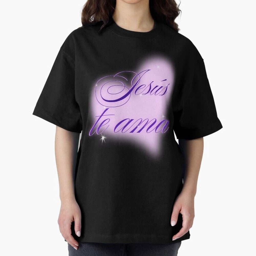 Spanish, Jesus Loves You, Jes¨²s te ama, John 3:16 Oversized T-Shirt Support Your Favorite Stars during FIFA World Cup 2026 USA Canada Mexico Built around Neymar, Portugal Energy, Football History, Final Match Energy, Crowd Noise and Once in a