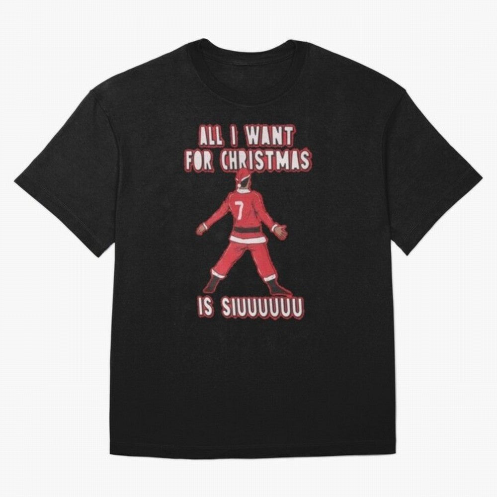 All I Want For Christmas Is Siuuu (3) Oversized T-Shirt Celebrate Every Goal in FIFA World Cup 2026 for Fans of Neymar, Haaland and Cristiano Ronaldo and France, Bringing Stadium Memories, Football Loyalty, International Chants and Championship
