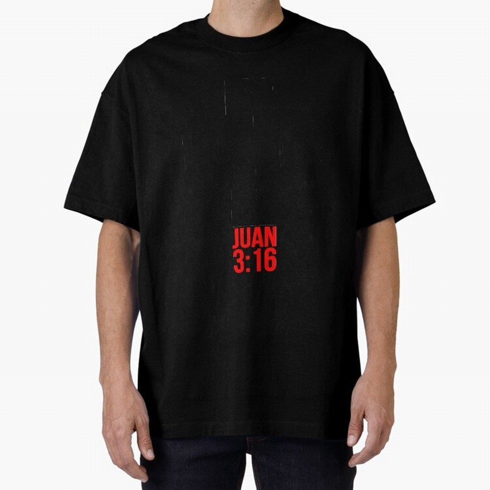 Porque de tal manera amo Dios al mundo - Mensajes Biblicos para Cristianos - Spanish Biblical Quotes for Christians Oversized T-Shirt Feel the Heartbeat of Match Day Hype around FIFA World Cup 2026, Messi, CR7 and Mbappe, England and Germany,