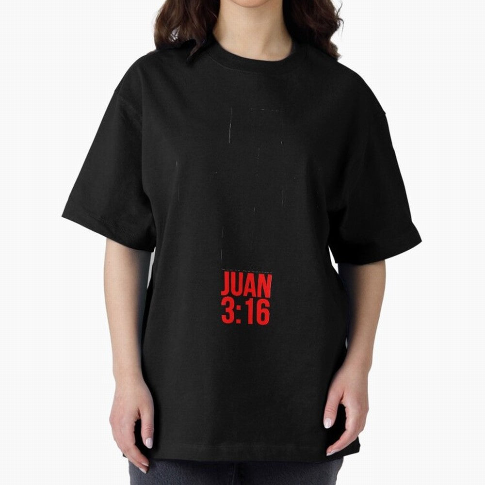 Porque de tal manera amo Dios al mundo - Mensajes Biblicos para Cristianos - Spanish Biblical Quotes for Christians Oversized T-Shirt Feel the Heartbeat of Match Day Hype around FIFA World Cup 2026, Messi, CR7 and Mbappe, England and Germany,