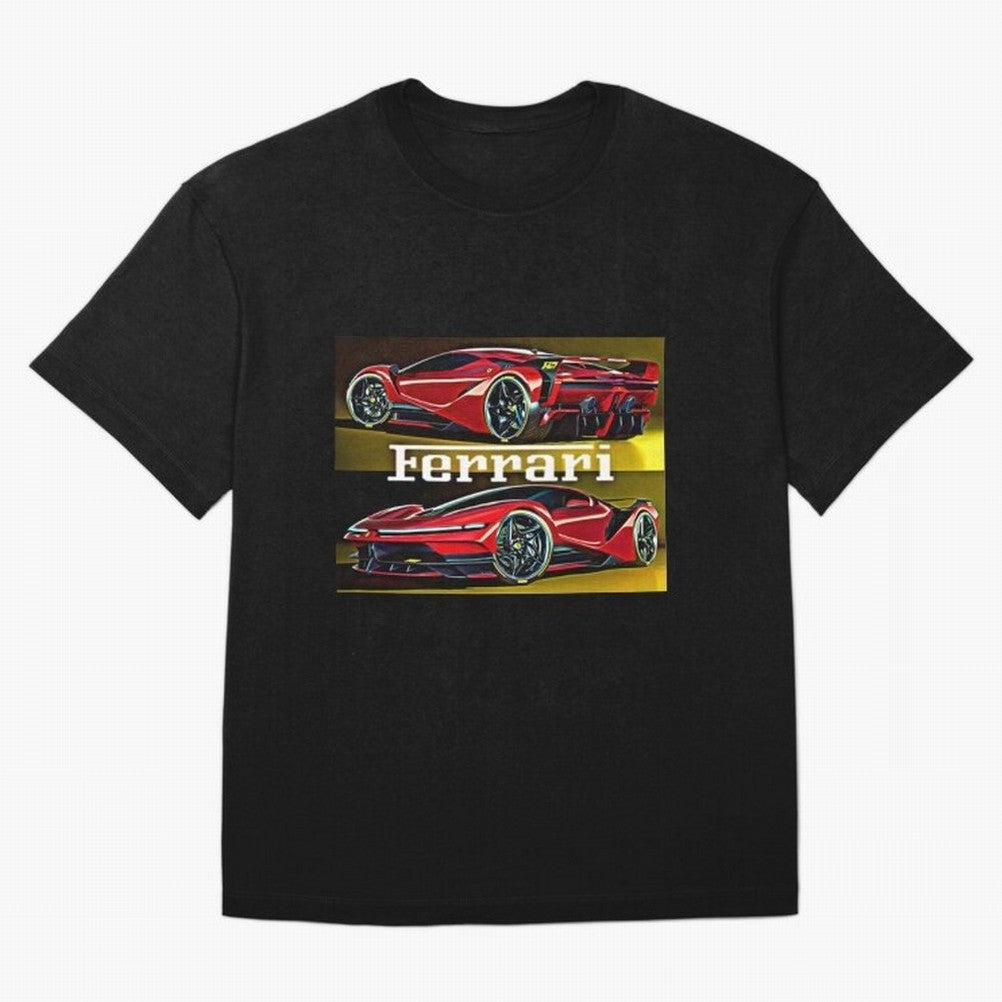 Ferarri F Concept Oversized T-Shirt Honor the Football Icons of FIFA World Cup 2026 USA Canada Mexico for Fans of Messi, Neymar and Mbappe and Portugal, Bringing Football Festival Excitement, Trophy Ambitions, Country Rivalries and Star Player