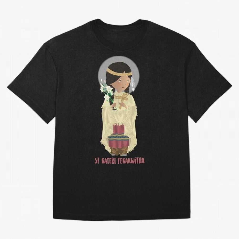 Saint Kateri Tekakwitha Oversized T-Shirt Back the Journey through Global Football Passion for FIFA World Cup 2026 Group Stage, Centered on CR7, Argentina, France and Brazil, Goal Celebration Energy, Supporter Heritage, Football Icons and Worldwide