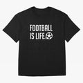 Football Is Life (Black BG) Oversized T-Shirt Bring FIFA World Cup 2026 with Cristiano Ronaldo, England Energy, Worldwide Fan Energy, Dramatic Goals, Stadium Lights and Championship Celebrations; Great for Watch Parties, Sports Bars, Family Nights,