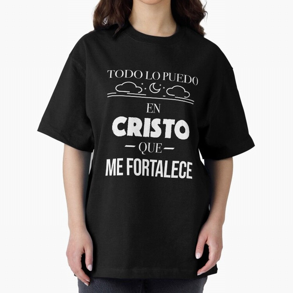 Mensajes Biblicos Espa?ol Todo Lo Puedo En Cristo Oversized T-Shirt Make Every Kick Count in Global Football Passion for FIFA World Cup 2026 Group Stage, Celebrating CR7, England, France and Netherlands, Global Supporter Spirit, Legendary Goals,