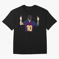 Lionel Messi Iconic Goal Celebration #o44 Oversized T-Shirt Bring Match Day Fire to the FIFA World Cup 2026 USA Canada Mexico Journey through Messi, Neymar and Mbappe Highlights, England Pride, Stadium Chants, National Pride, Trophy Dreams and