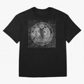 Medalla de San Benito Frontal Relieve Oversized T-Shirt Follow the Road to Global Football Passion for FIFA World Cup 2026, with Haaland and Mbappe, England, France and Netherlands, Supporter Pride, Iconic Celebrations, Legendary Names and Global