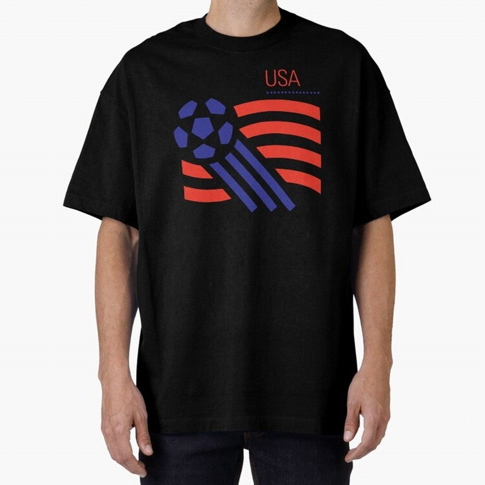 World USA 94 Oversized T-Shirt Keep the Match Day Mood of Global Football Passion for FIFA World Cup 2026 USA Canada Mexico, Featuring Messi, England and Germany, Soccer Culture, Superstar Moments, National Team Dreams and Competitive Fire; Made
