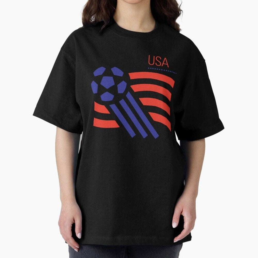 World USA 94 Oversized T-Shirt Keep the Match Day Mood of Global Football Passion for FIFA World Cup 2026 USA Canada Mexico, Featuring Messi, England and Germany, Soccer Culture, Superstar Moments, National Team Dreams and Competitive Fire; Made