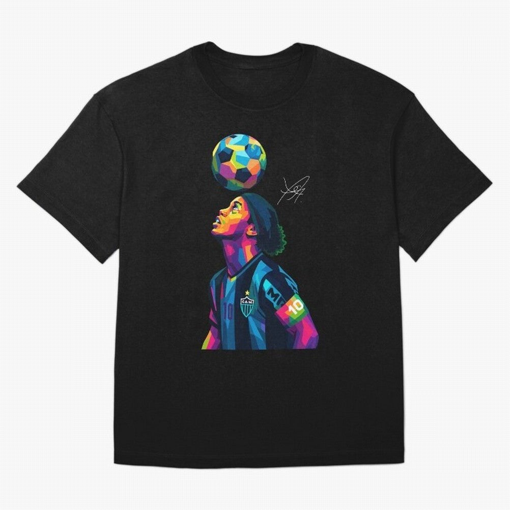Ronaldinho Wpap Art Oversized T-Shirt Make Memories around FIFA World Cup 2026 Group Stage Spirit, with Portugal, Spain and Germany, Neymar, Champion Mindset, Group Stage Buzz, Knockout Tension and Passionate Fan Culture; Ideal for Fans Who Follow