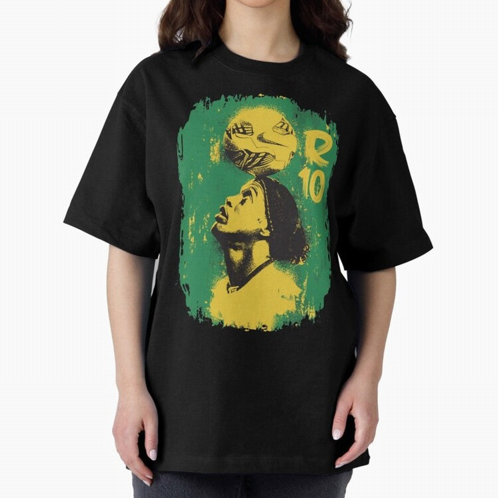 Ronaldinho Oversized T-Shirt Relive the Noise and Pride of the FIFA World Cup 2026 Journey through Messi, CR7 and Mbappe Highlights, Argentina and Brazil Pride, Football History, Final Match Energy, Crowd Noise and Once in a Lifetime Moments;
