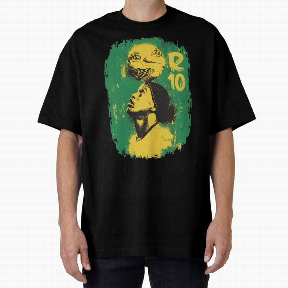 Ronaldinho Oversized T-Shirt Relive the Noise and Pride of the FIFA World Cup 2026 Journey through Messi, CR7 and Mbappe Highlights, Argentina and Brazil Pride, Football History, Final Match Energy, Crowd Noise and Once in a Lifetime Moments;