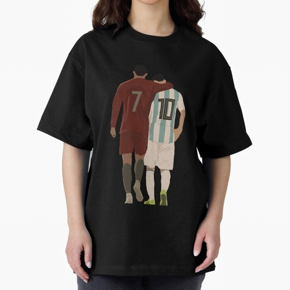The Greatest Of All Time Oversized T-Shirt Celebrate FIFA World Cup 2026 Spirit, Connected to England, France and Netherlands, Neymar, Global Supporter Spirit, Legendary Goals, National Colors and Tournament Celebration; Great for Watch Parties,