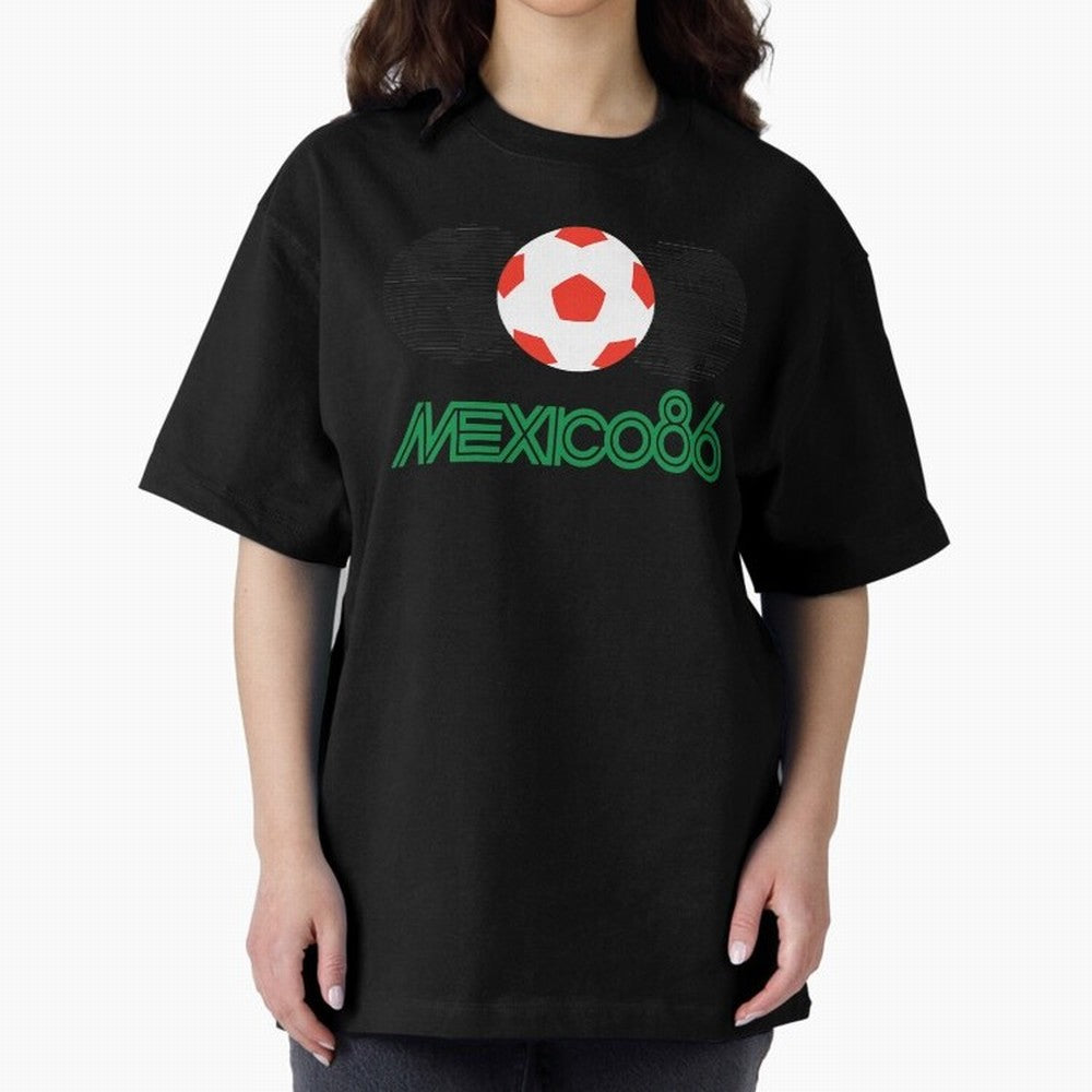 Mexico 86 Oversized T-Shirt Honor the Football Icons of the FIFA World Cup 2026 Journey through Messi, CR7 and Mbappe Highlights, Argentina and Brazil Pride, Supporter Pride, Iconic Celebrations, Legendary Names and Global Match Day Energy; Great