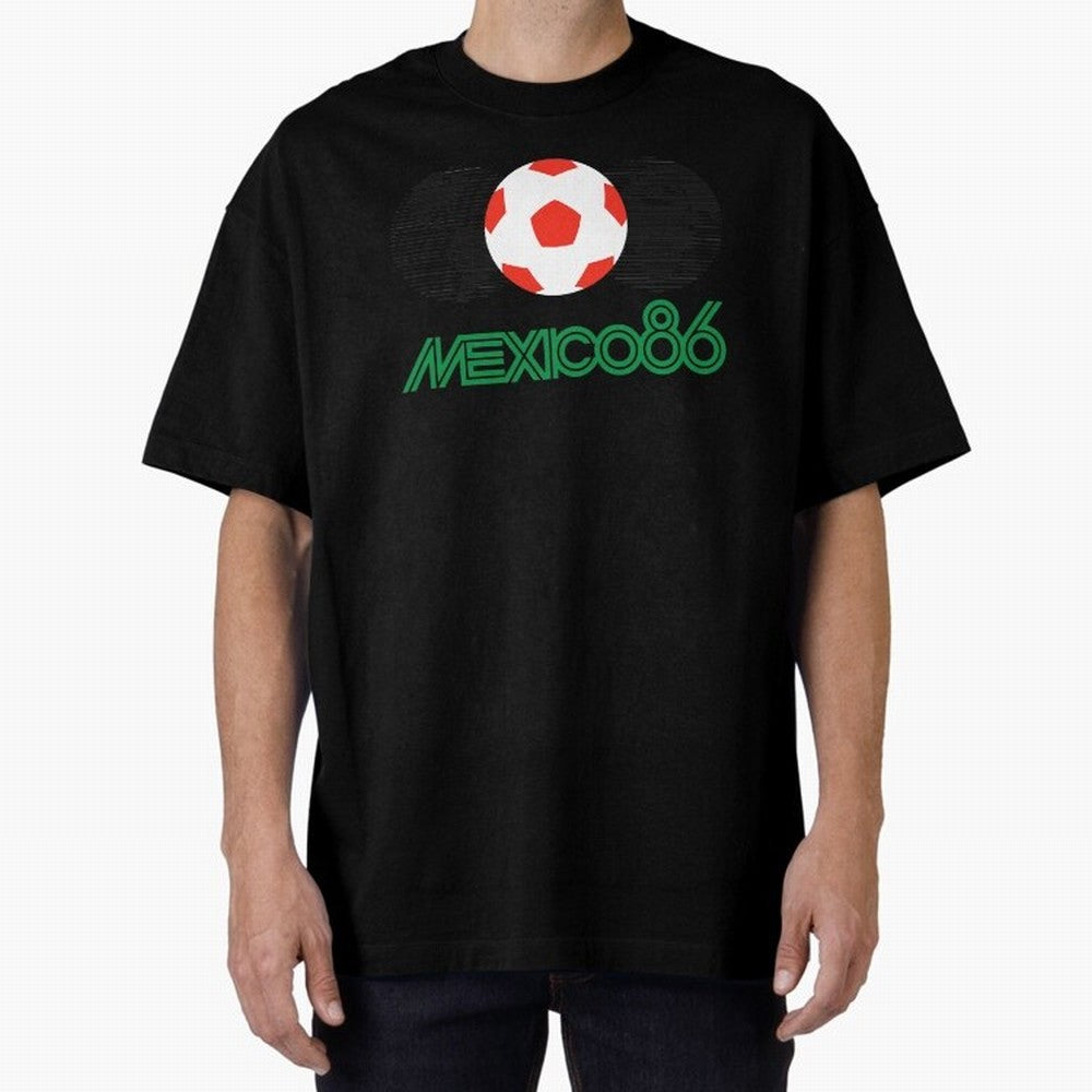 Mexico 86 Oversized T-Shirt Honor the Football Icons of the FIFA World Cup 2026 Journey through Messi, CR7 and Mbappe Highlights, Argentina and Brazil Pride, Supporter Pride, Iconic Celebrations, Legendary Names and Global Match Day Energy; Great